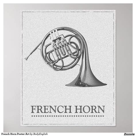 French Horn Poster Art | Zazzle | Poster art, French horn, Horns