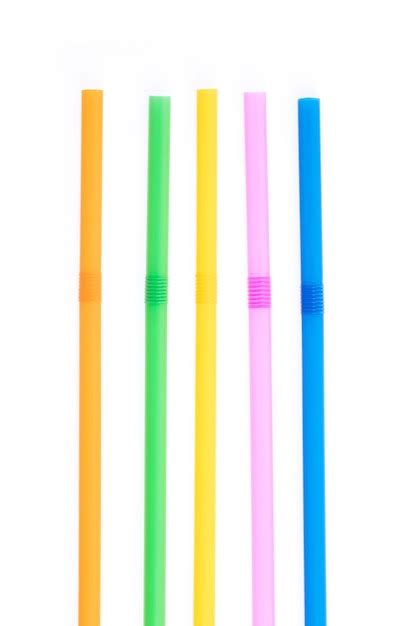 Premium Photo Drinking Straws Isolated On White Background