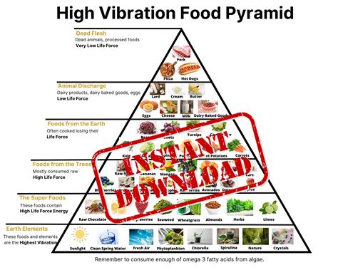 High Vibration Food Pyramid High Frequency Food Chart Healthy Eating