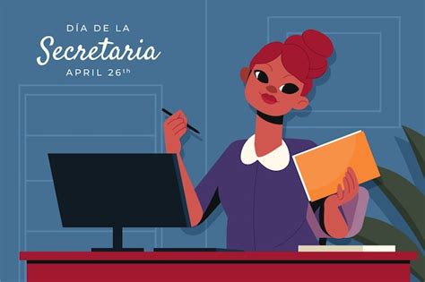 Premium Vector Flat Illustration For Secretary S Day Celebration