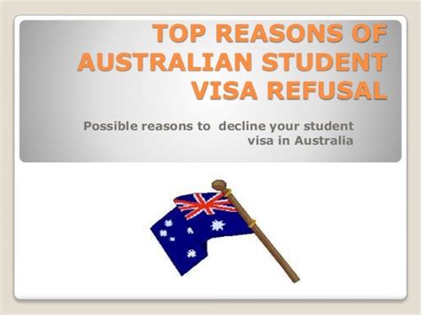 Reasons For Australian Student Visa Refusal Nbkomputer