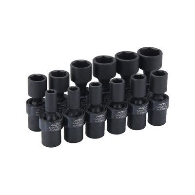 1 4 DRIVE 12 PIECE METRIC 6 POINT UNIVERSAL ADV IMPACT SOCKET SET