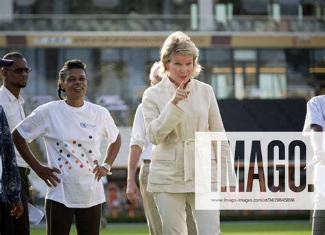 Queen Mathilde Visit To Ivory Coast Queen Mathilde Visited The Stade