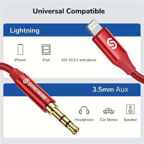 Syncwire Cable Auxiliar Lightning A Iphone De In De Pies