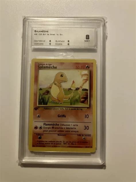 CARTE POKÉMON SALAMÈCHE 46 102 FR Edition 1 Set De Base Wizards PSA PCA