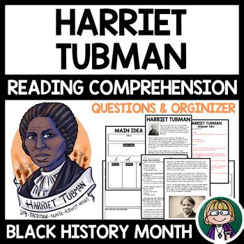 Harriet Tubman Black History Month Reading Comprehension Passages