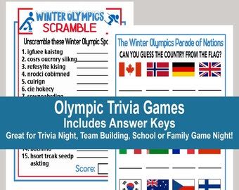 Winter Trivia Game Etsy