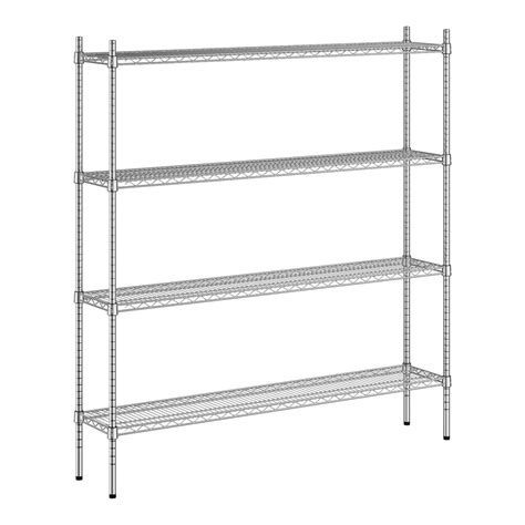 Regency Spec Line 12 X 60 X 64 Nsf Stainless Steel 4 Shelf Kit