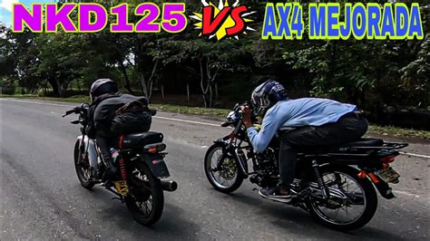 AKT NKD 125 VS SUZUKI AX4 Batalla única Drag Race YouTube