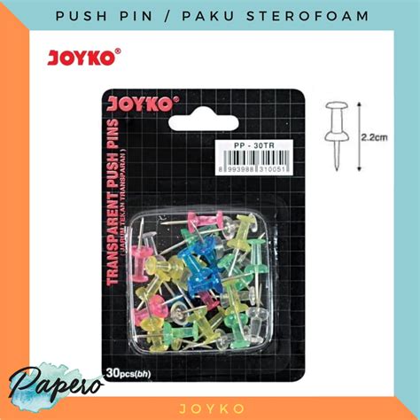 Jual Push Pin Jarum Tekan Paku Pin Paku Styrofoam Joyko PP 30TR