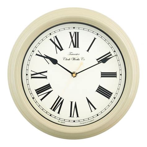 Wall Clock Cream Vintage Roman Numerals Home Decoration Diameter 30cm