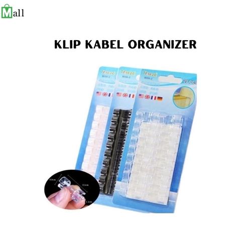 Jual Klip Kabel Tempel Pack Isi Pcs Organizer Pengikat Penjepit