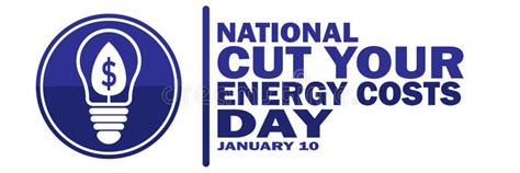 National Cut Your Energy Costs Day Vector Illustration Stock Vector