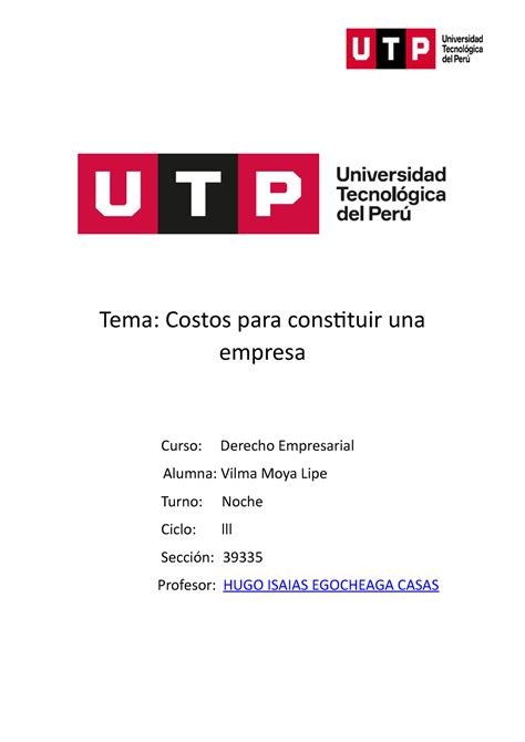 S Costos Para Constituir Una Empresa Tema Costos Para Constituir