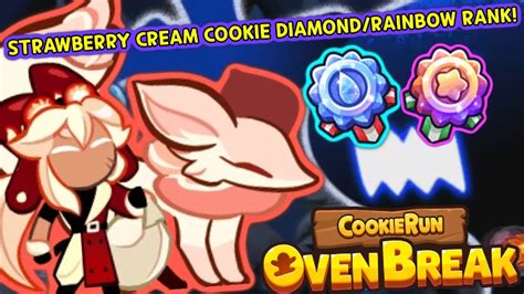 STRAWBERRY CREAM COOKIE DIAMOND AND RAINBOW RANK TRIAL Cookie Run