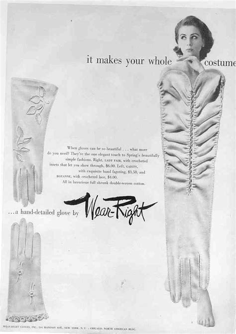 Suzy Parker In 1952 Wear Right Glove Advertisement Rowan Beautiful