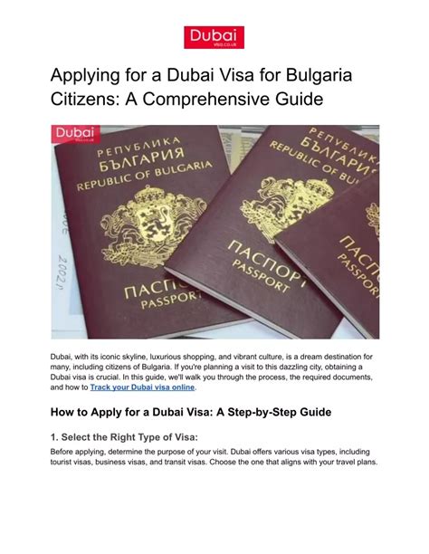 Ppt Applying For A Dubai Visa For Bulgaria Citizens A Comprehensive