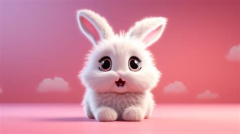 Premium AI Image A Rabbit With A Pink Background And A Pink