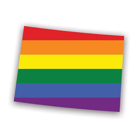 Colorado State Shaped Gay Pride Rainbow Flag Sticker Decal Self Adhesive Vinyl Weatherproof