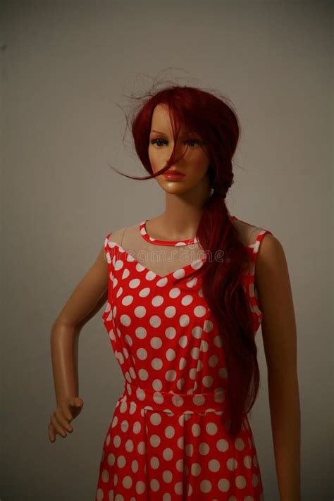 Red Dress Mannequin stock photo. Image of dress, pattern - 134527460