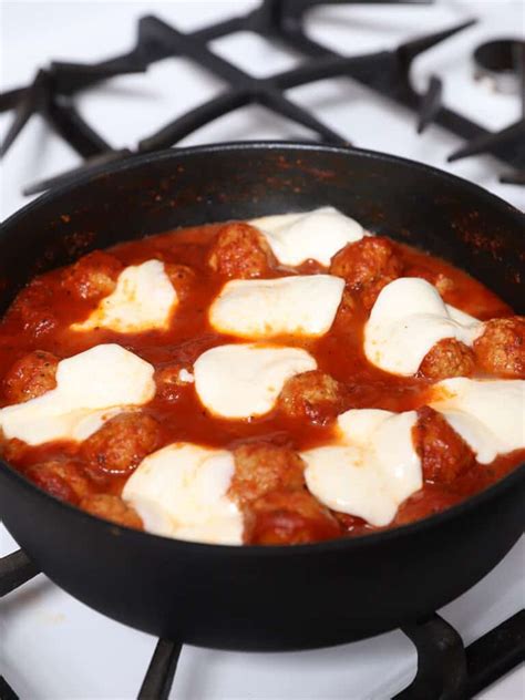 Stove Top Italian Meatballs Appetizer in Sauce - Homemade Happy Hour