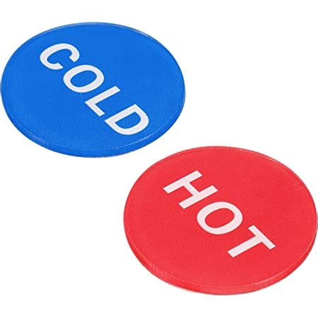 Amazon PATIKIL Self Stick Hot Cold Water Label 5 Pairs 10 Pack Acrylic Round Sticker Signs