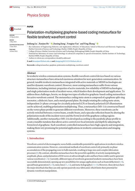 Polarization Multiplexing Graphene Based Coding Metasurface For