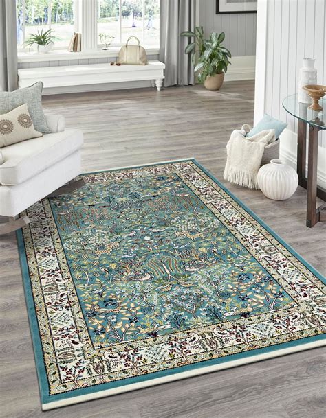 Blue 8 X 10 Nain Design Rug Esalerugs