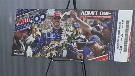 Indy 500 Champ Alexander Rossi Ims Officials Unveil Ticket Design For