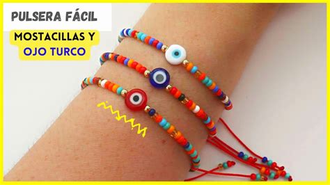 Pulseras De Hilo F Cil Con Mostacillas Y Ojo Turco Curso De