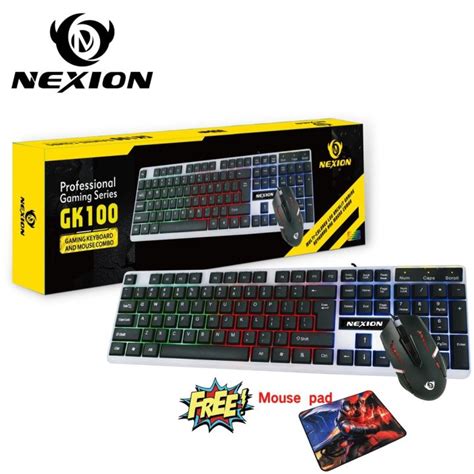 NEXION GK 100 Amazing Swiftness Rainbow LED Gaming Keyboard And Mouse