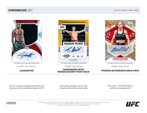 2022 Panini Chronicles UFC Trading Cards