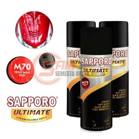 Jual Pilox Sapporo Ultimate Iron Man Red M70 Cat Semprot Pilok Metal