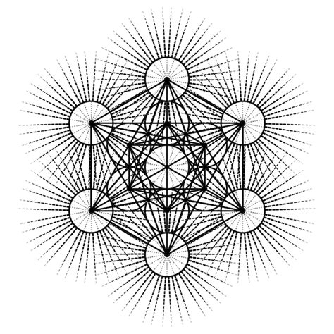 Metatrons W Rfel Blume Des Lebens Heilige Geometrie Auf Strahlender