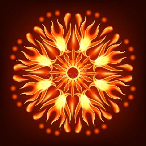 Fire Mandala Stock Vector Illustration Of Indian Fire