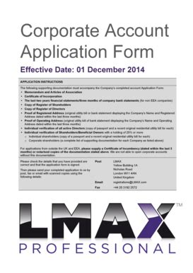 Fillable Online Corporate Application Form Professional4 Docx Fax