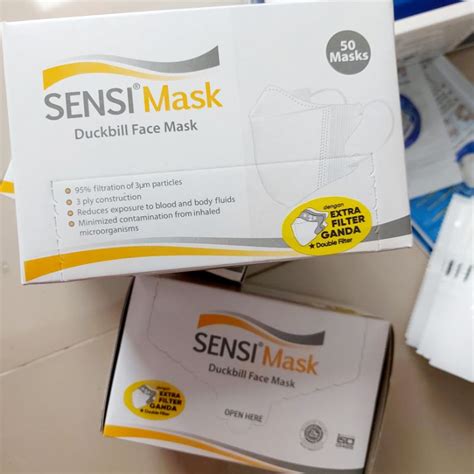 Jual Sensi Duckbill Mask DEWASA ORI KEMASAN BARU Harga 1 Box Isi