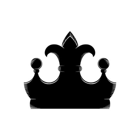 Premium Vector King Crown Black Icon On White Background Vector