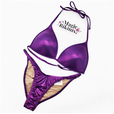 Magic Bikinis Ifbb Fit Model Bikini Blue Holographic No Crystals