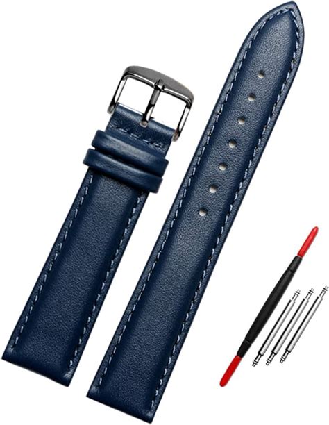 Echtes Leder Armband Blau Uhrenarmband Mm Uhrenarmband Uhr