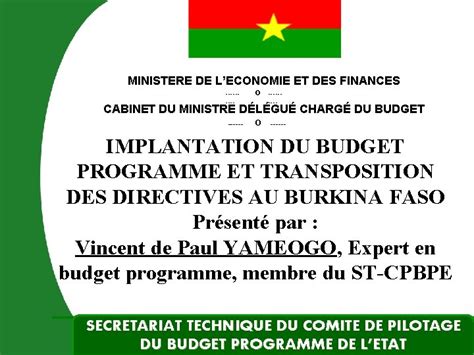 MINISTERE DE LECONOMIE ET DES FINANCES O CABINET