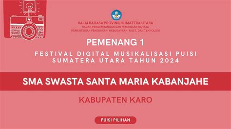 Puisi Pilihan Sabana Karya Umbu Landu Paranggi Sma Swasta Santa Maria