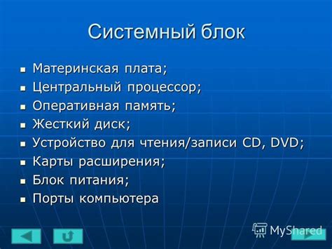Презентация на тему: "Персональный компьютер Автор презентации Иванов ...
