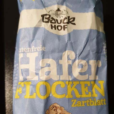 Glutenfreie Hafer flocken Zartblatt Bauck Hof kalorie kJ a nutriční