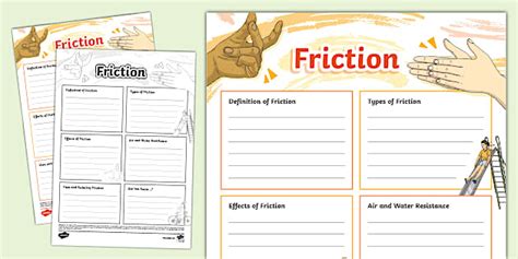 Friction Fact File Template Profesor Hizo Twinkl