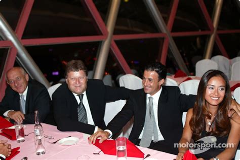 DTM Gala in Oriental Pearl Tower: Norbert Haug, Jean Alesi and his wife ...