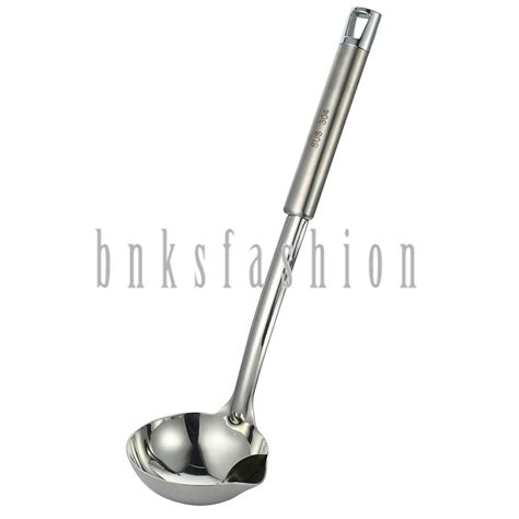 Stainless Steel Soup Fat Oil Separator Ladle Skimmer Filter Long Handle