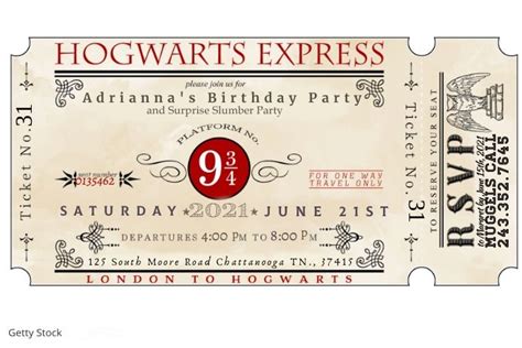 Free Printable Hogwarts Express Ticket Invitation Template Artofit