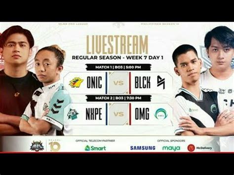 Filipino MPL PH S10 Week 7 Day 1 Onic Ph Vs Blacklist International