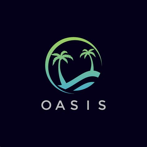 Modern Oasis Flat Logo Design 11976014 Vector Art At Vecteezy